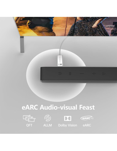 Cable HDMI 2.1 1m YP Óptico 4K 8K 48Gbps eARC CL3