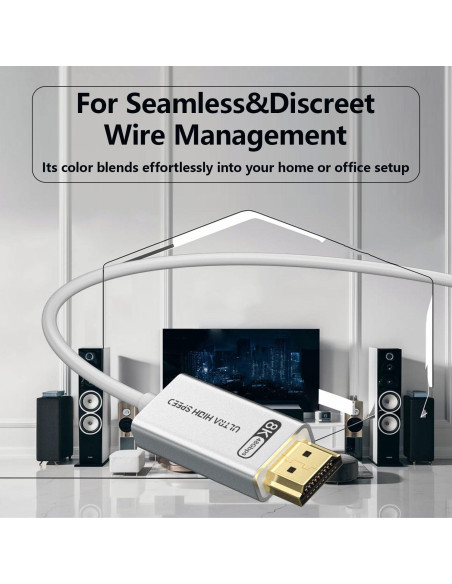 Cable HDMI 2.1 1m YP Óptico 4K 8K 48Gbps eARC CL3