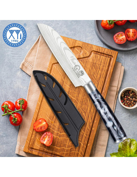 Cuchillo Santoku 12.7 cm XYJ de Acero Inoxidable con Mango Ergonómico