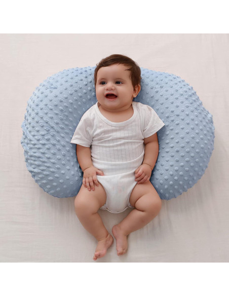 Almohada de Lactancia QUENESS BABY Azul Bebé 55.88x45.08 cm
