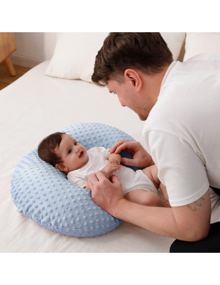 Almohada de Lactancia QUENESS BABY Azul Bebé 55.88x45.08 cm