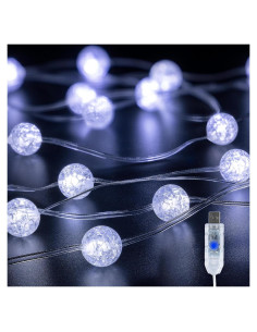 Luces de Cuerda LED BEEWIN 30 Bulbos Blancos 5M Impermeables