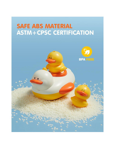 Juguete de Baño Duckie Humzo con 3 Patitos Rociadores