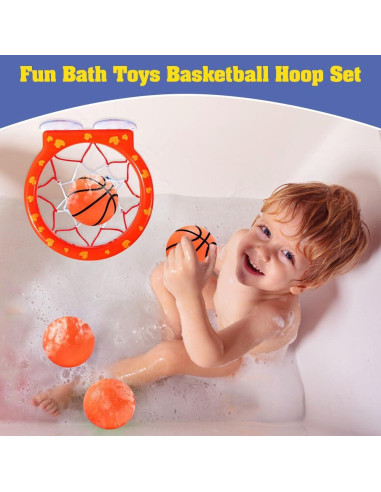 Aro de Baloncesto para Baño KSABVAIA con 4 Pelotas Blandas