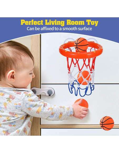 Aro de Baloncesto para Baño KSABVAIA con 4 Pelotas Blandas