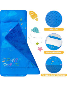 Colchoneta para Siesta Infantil Bella's Friends Azul 130x78cm 2