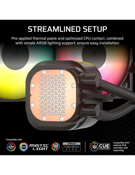 Enfriador de CPU Líquido CORSAIR Nautilus 240mm AIO ARGB