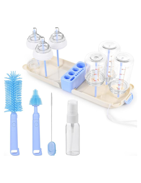 Juego de Cepillos para Biberones Lijroavy 7 en 1 Azul