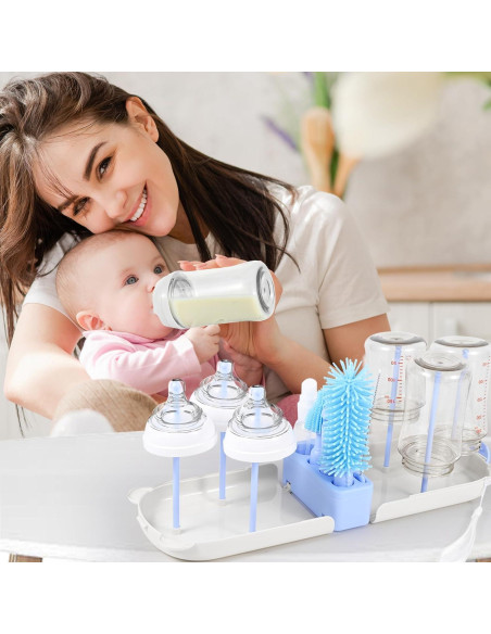 Juego de Cepillos para Biberones Lijroavy 7 en 1 Azul