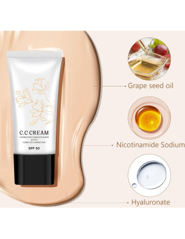Crema CC Coreana Hidratante SPF 50 para Piel Madura 59g