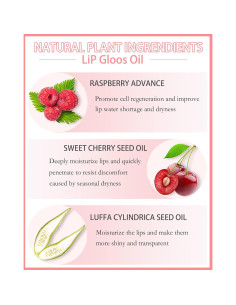 Aceite de Labios Hidratante LYSdefeu Berry 32g - Brillo Voluminizador 2