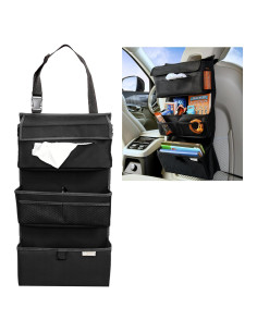 Organizador de Auto High Road con Soporte para Pañuelos - Negro
