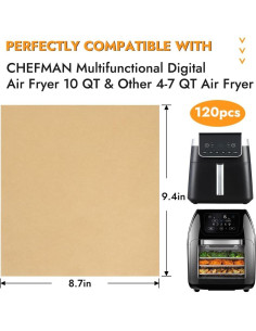 Forros de Papel Pergamino BYKITCHEN 22.1x24cm 120PCS 2