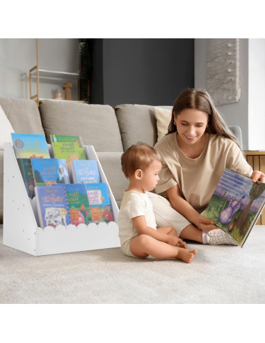 Estante de Libros BALAPET Blanco 3 Niveles para Niños 42x27 cm