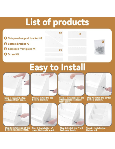 Estante de Libros BALAPET Blanco 3 Niveles para Niños 42x27 cm