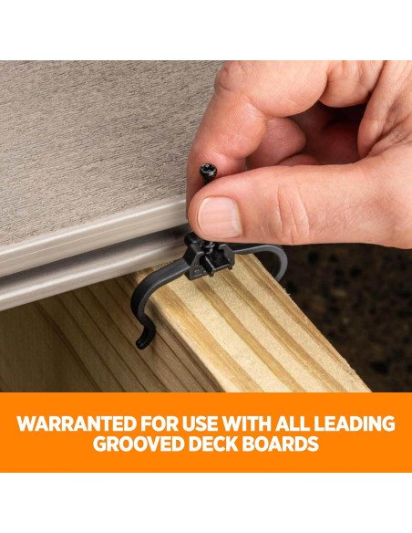 Clips Ocultos para Deck CAMO Edge 90 Unidades Acero Inoxidable