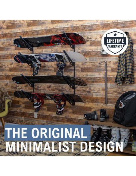 Soporte de Almacenamiento Ajustable StoreYourBoard para 4 Snowboards