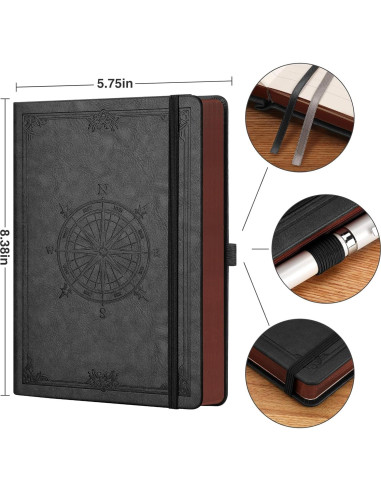 Cuaderno A5 AHGXG Negro Tapa Dura 320 Páginas 100gsm