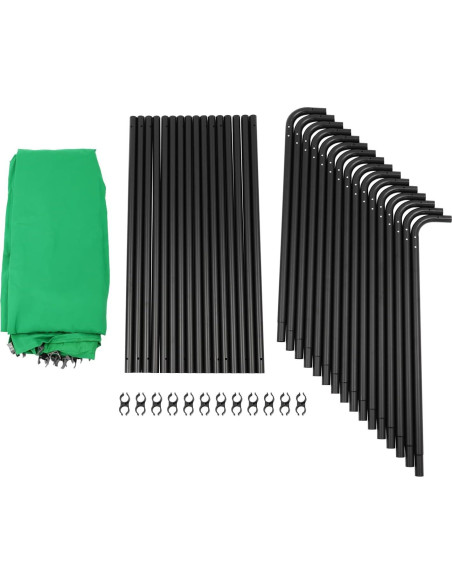 Fondo Verde Portátil 4x2.4m WellFyndX con Soporte Ajustable