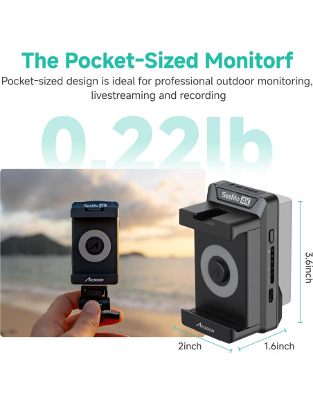 Accsoon SeeMo 4K Adaptador HDMI para iOS - Transmisión en Vivo