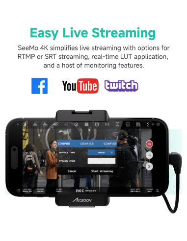 Accsoon SeeMo 4K Adaptador HDMI para iOS - Transmisión en Vivo