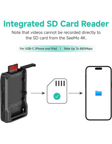 Accsoon SeeMo 4K Adaptador HDMI para iOS - Transmisión en Vivo