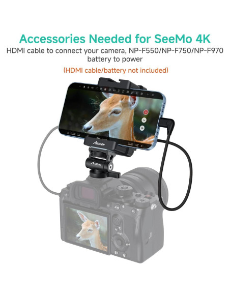 Accsoon SeeMo 4K Adaptador HDMI para iOS - Transmisión en Vivo