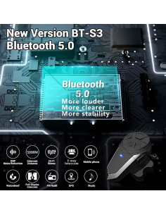 Auricular Bluetooth Dgakcvb BT-S3 Intercomunicador 1000m 2