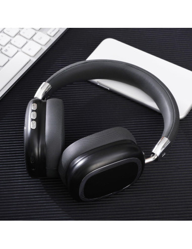 Auriculares Inalámbricos Shantou B35 HiFi Plegables Negro
