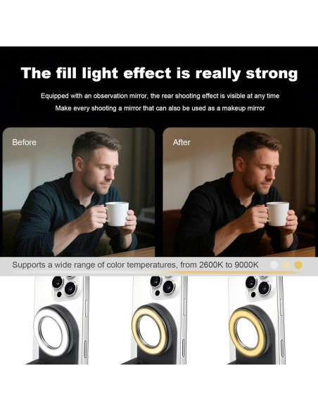 Soporte Magnético para Teléfono KELEDEZ con Luz y Control Remoto