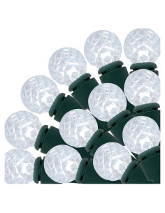 Luces de Navidad LED G12 60 Bombillas 6.1m Verde Frío