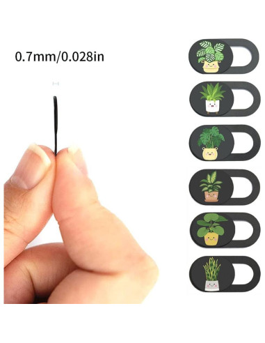 Cubierta de Privacidad para Webcam Sgqtqybk 6PCS - Negro