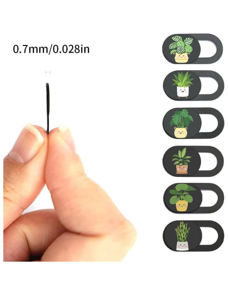 Cubierta de Privacidad para Webcam Sgqtqybk 6PCS - Negro