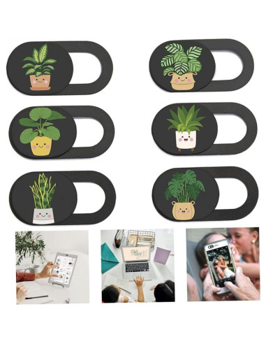 Cubierta de Privacidad para Webcam Sgqtqybk 6PCS - Negro