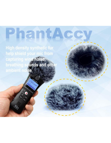 Combo Filtro Pop y Pantalla Viento PhantAccy para Zoom H1/H1n y Tascam DR-05/DR-05X