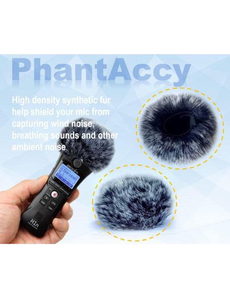 Combo Filtro Pop y Pantalla Viento PhantAccy para Zoom H1/H1n y Tascam DR-05/DR-05X