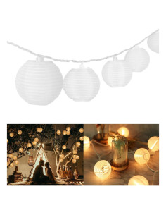 Luces de Cadena Enchufables TIGOMOOV 20 Mini Linternas Blancas