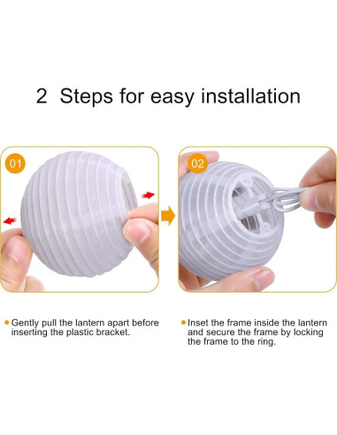 Luces de Cadena Enchufables TIGOMOOV 20 Mini Linternas Blancas
