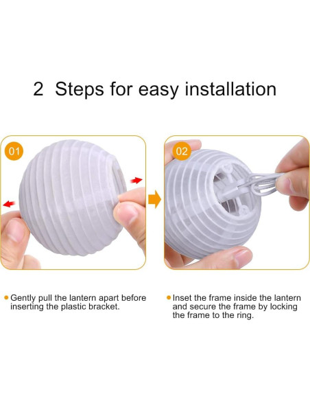 Luces de Cadena Enchufables TIGOMOOV 20 Mini Linternas Blancas