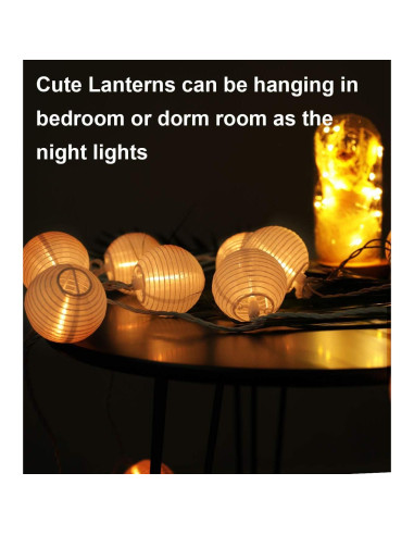 Luces de Cadena Enchufables TIGOMOOV 20 Mini Linternas Blancas