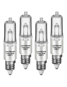 Bombilla Halógena E11 Lachesan 50W 2700K Regulable Paquete de 4