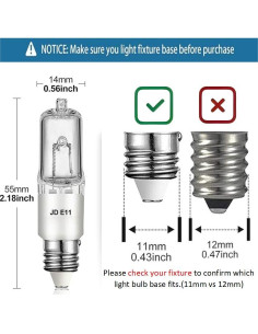 Bombilla Halógena E11 Lachesan 50W 2700K Regulable Paquete de 4 2