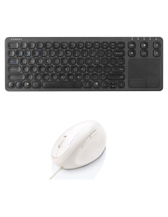 Teclado Bluetooth Multi Dispositivo SANWA con Touchpad y Ratón Ergonómico