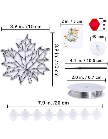 Kit de Manualidades Winlyn 24 Atrapa Rayos Hoja Otoño Kit de Manualidades Winlyn 24 Atrapa Rayos Hoja Otoño