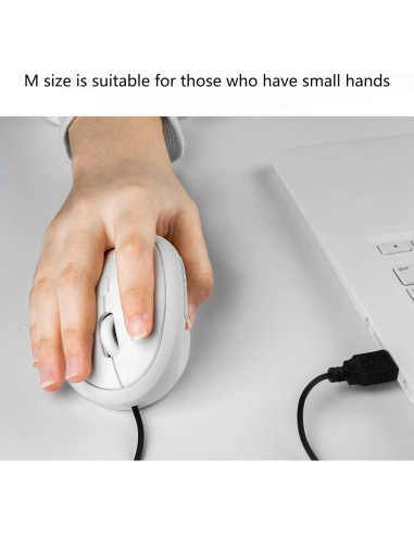 Ratón Vertical Ergonómico YOCUNKER M Blanco 6 Botones USB