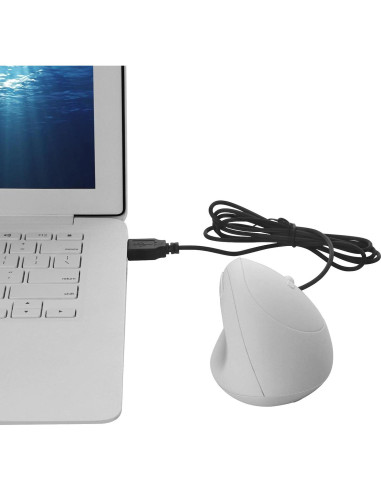 Ratón Vertical Ergonómico YOCUNKER M Blanco 6 Botones USB