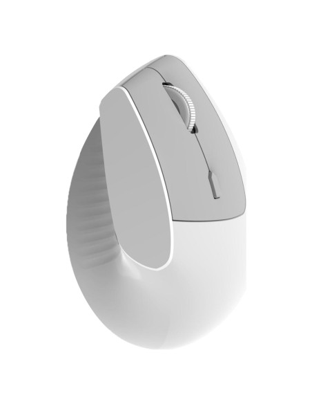 Ratón Inalámbrico Ergonómico Lomiluskr Blanco Recargable 2.4G/Bluetooth