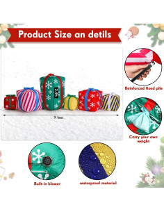 Cajas de Regalo Inflables Gigantes Vinsot 2.74m con Luces LED 2