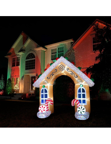 Arco de Jengibre Inflable 2.44 m Fraser Hill Farm con Luces LED