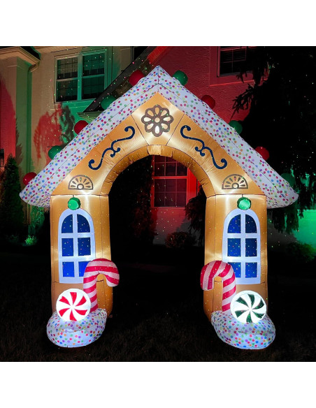 Arco de Jengibre Inflable 2.44 m Fraser Hill Farm con Luces LED